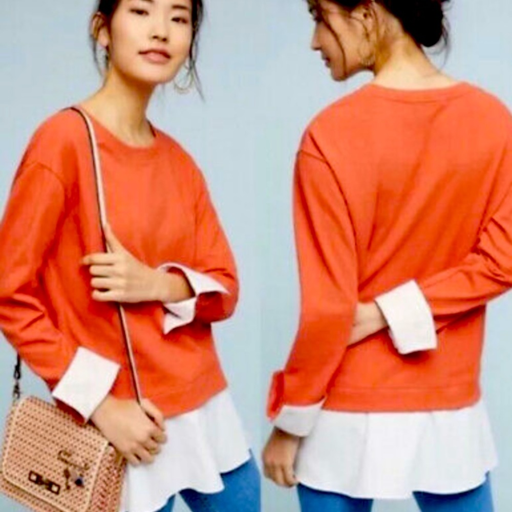 Anthropologie 🍑 | Coral Layered Twofer Tunic